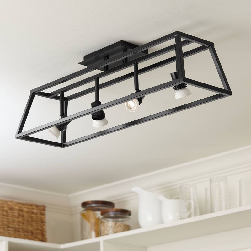 Pro Track Carmel 4-Light Flat Black Cage Track Fixture