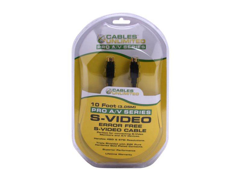 CABLES UNLIMITED Model AUD-2005-10 10 feet S-Video Cable