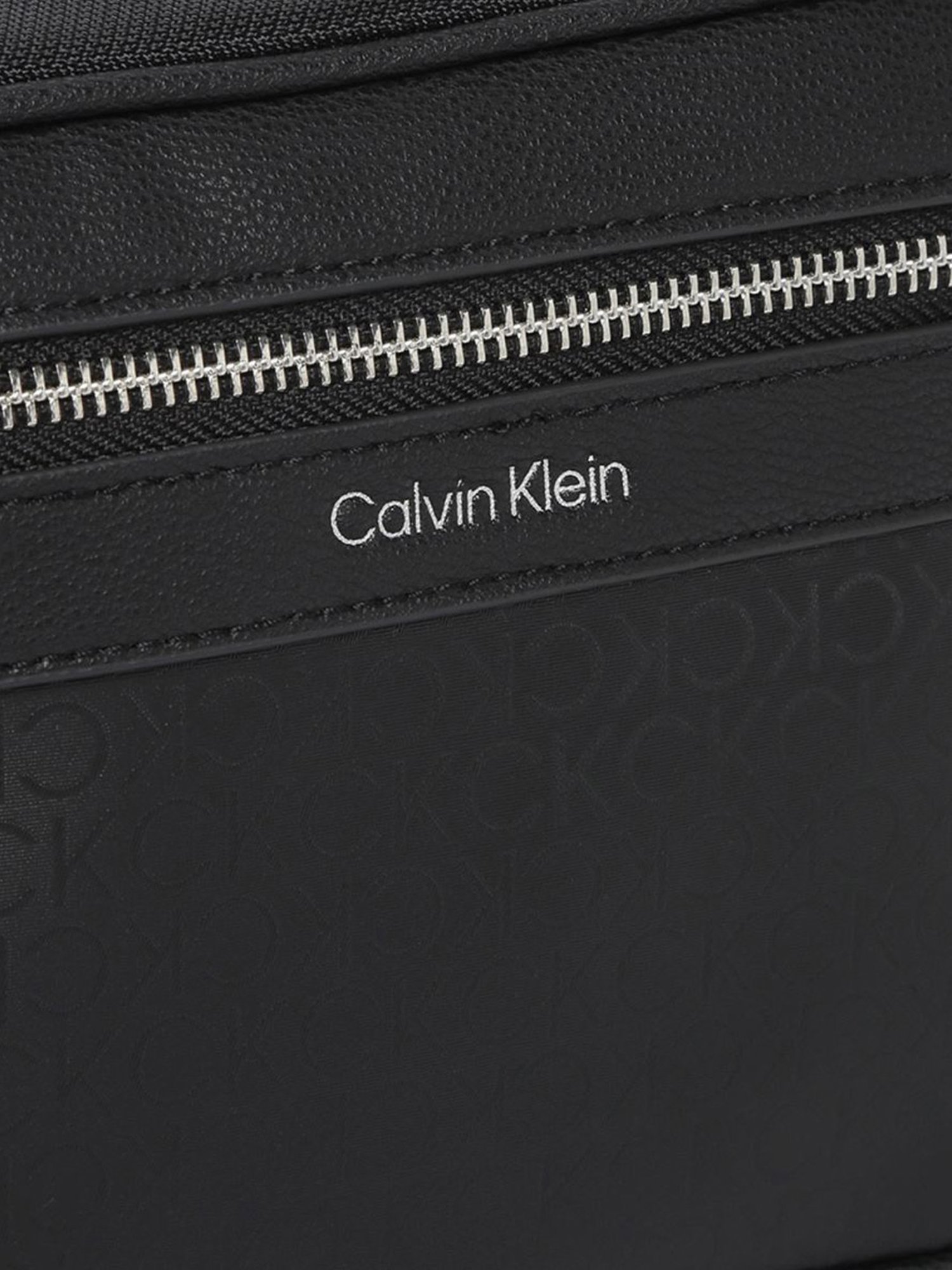 Calvin Klein Jeans Mono Black Logo Medium Cross Body Bag