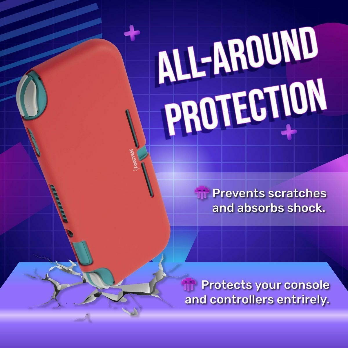 For  Switch Lite Soft TPU Protective Case Soft Skin Cover, Red