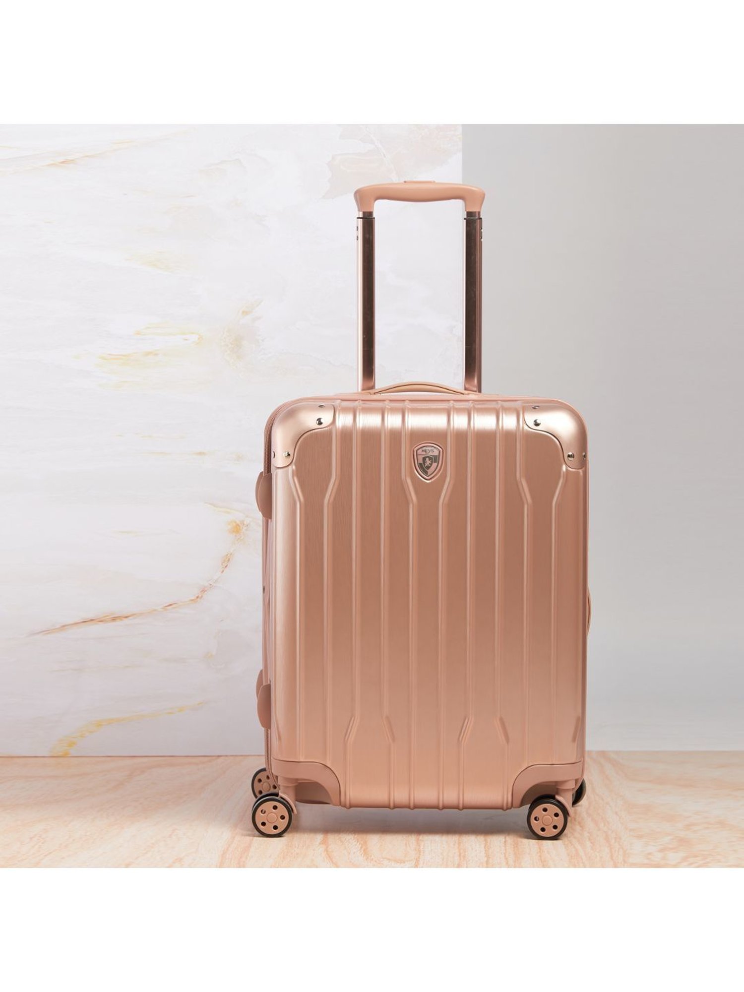 HEYS Xtrak Rose Gold Textured Hard Cabin Trolley Bag -21 cm