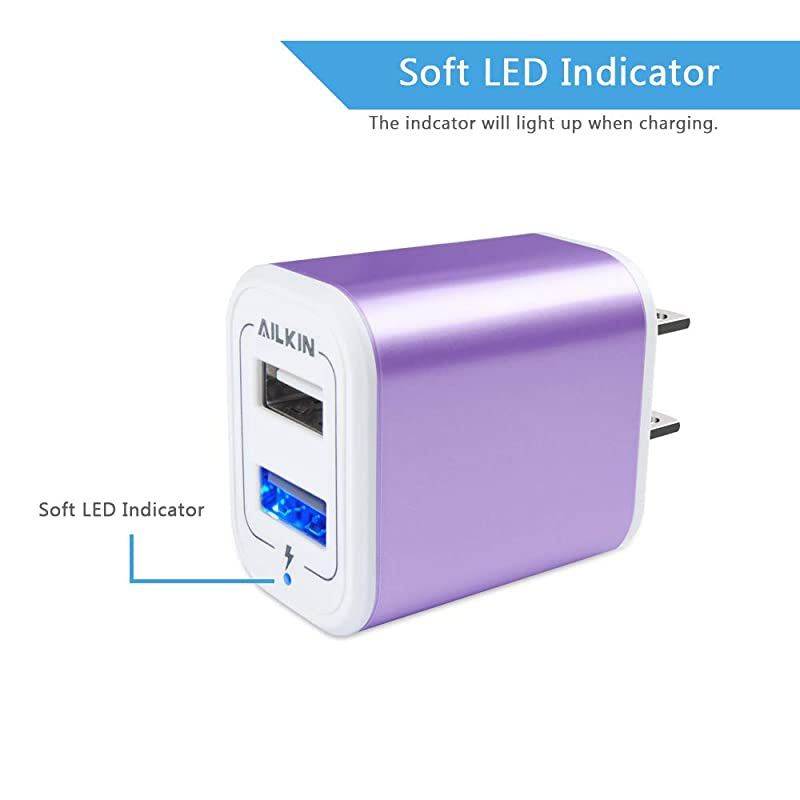 Charger Box USB Wall Charger  DualPort 5V21A Travel Charger 2 Pack Charging Adapter Compatible with Xs XS Max XR X 8 7 Plus LG HTC Galaxy S9 S8 Note 8 and More