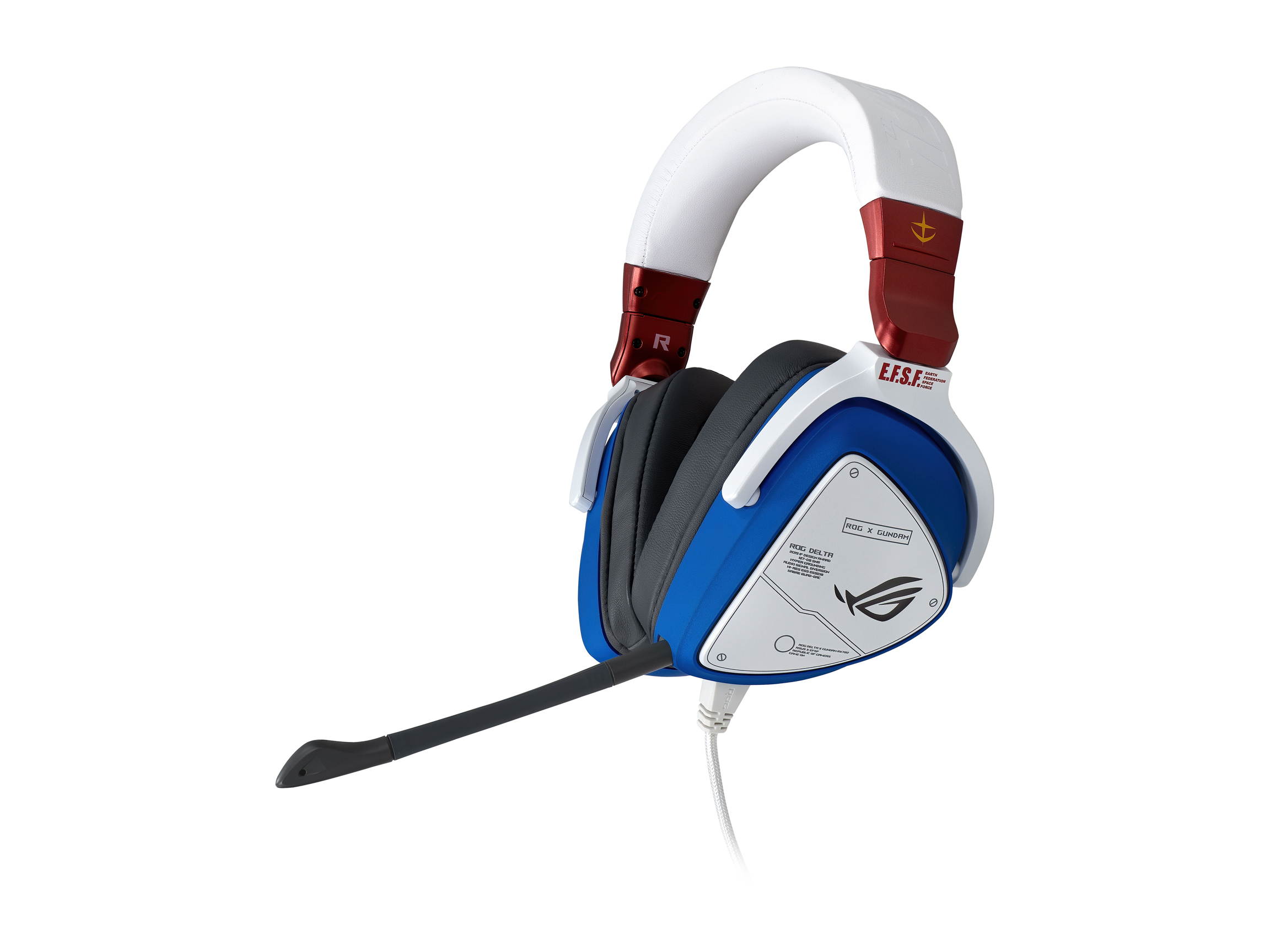 ASUS ROG Delta GUNDAM EDITION Gaming Headset (Limited Edition, AI Noise-Canceling Mic, Hi-Res ESS 9281 QUAD DAC, USB-C, AURA Sync, Lightweight, Compatible with Laptop, Consoles, and Smart Devices)