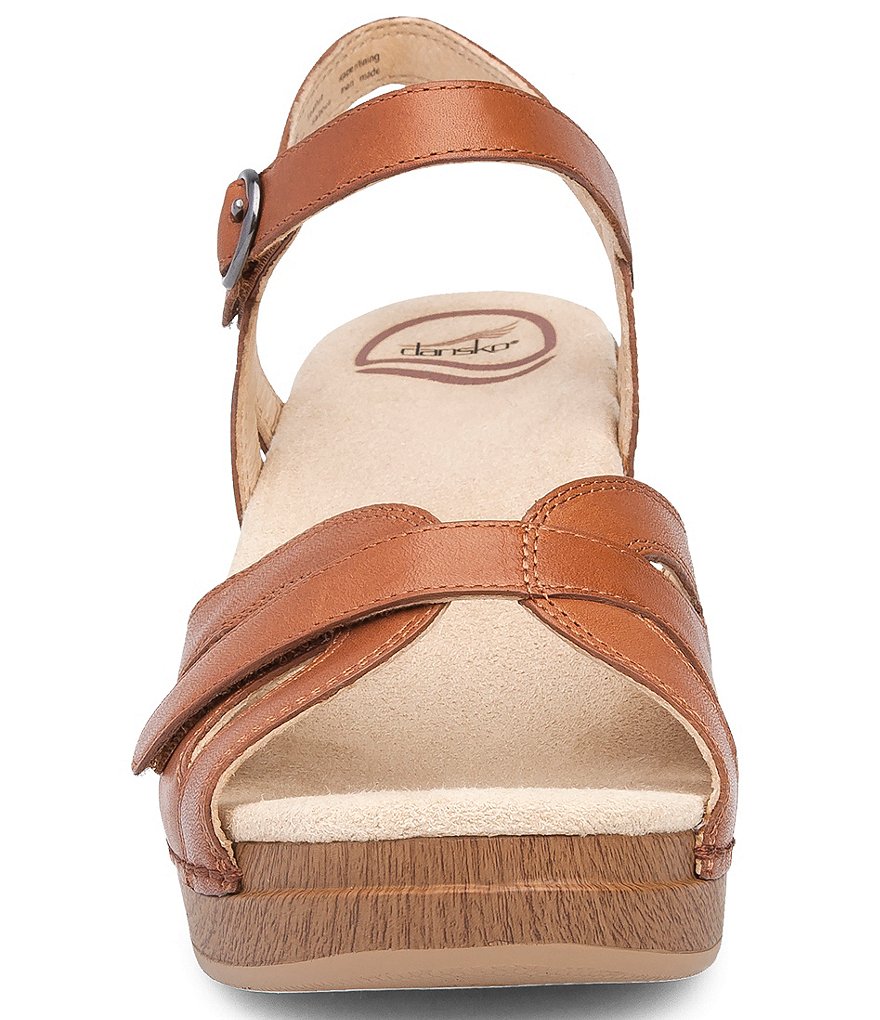 Dansko Season Leather Block Heel Platform Sandals
