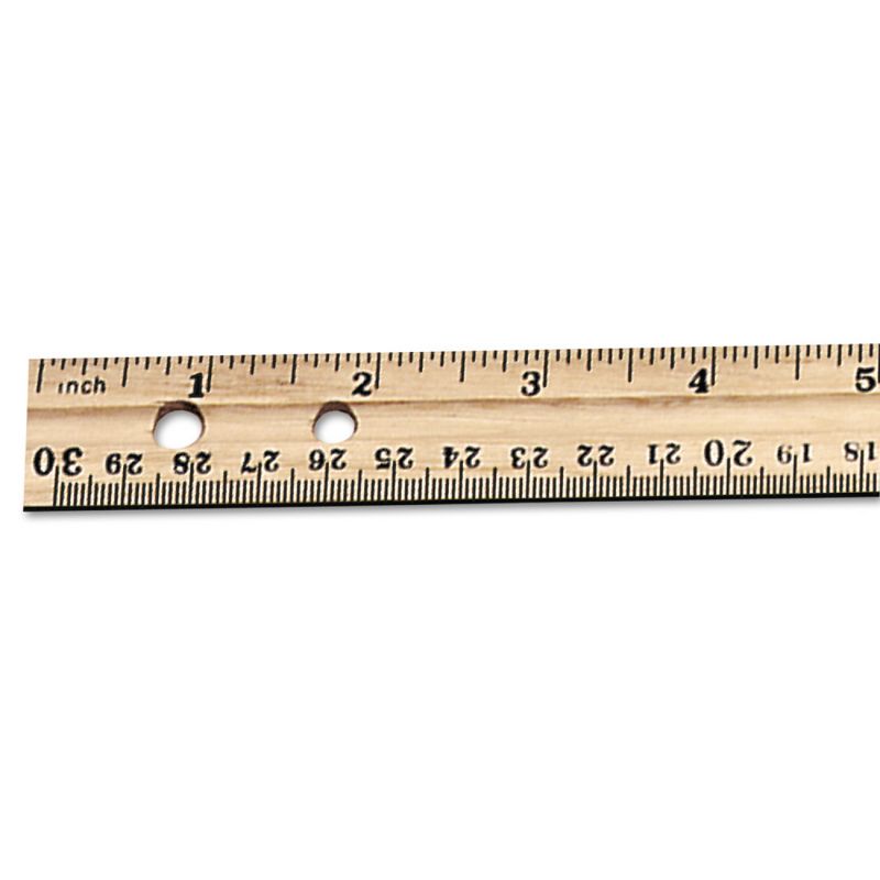 36ct Beveled Ruler with Metal Edge 12" - Charles Leonard Inc.