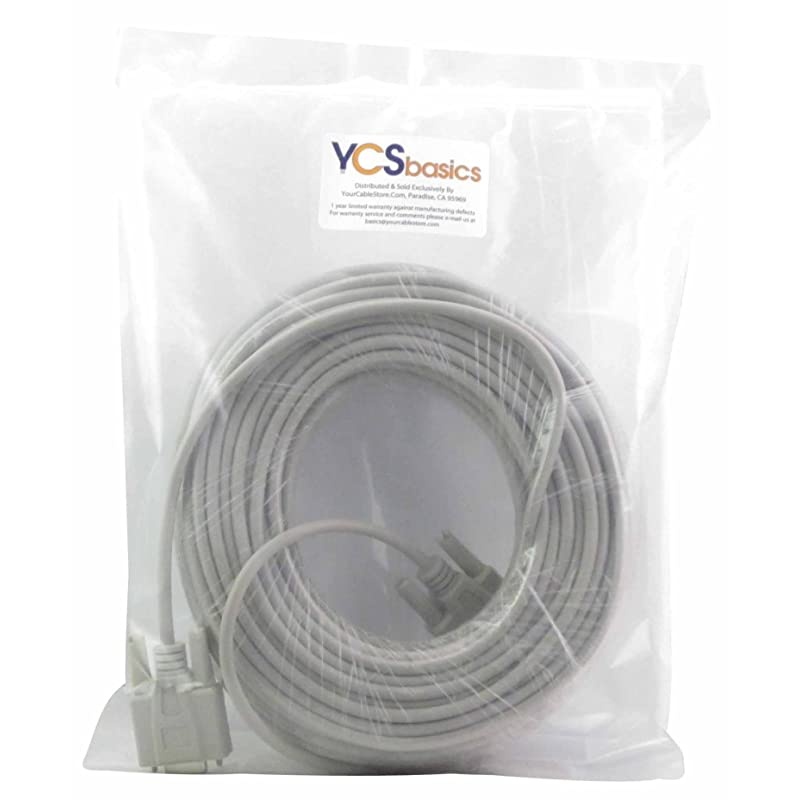 100 Foot DB9 9 Pin Serial RS232 MaleFemale Extension Cable