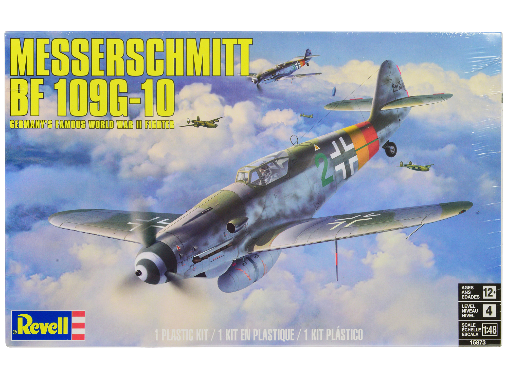 Level 2 Model Kit Messerschmitt Me410A-1/U2 & U4 Fighter-Bomber Aircraft with 2 Scheme Options 1/72 Plastic Model Kit by Airfix