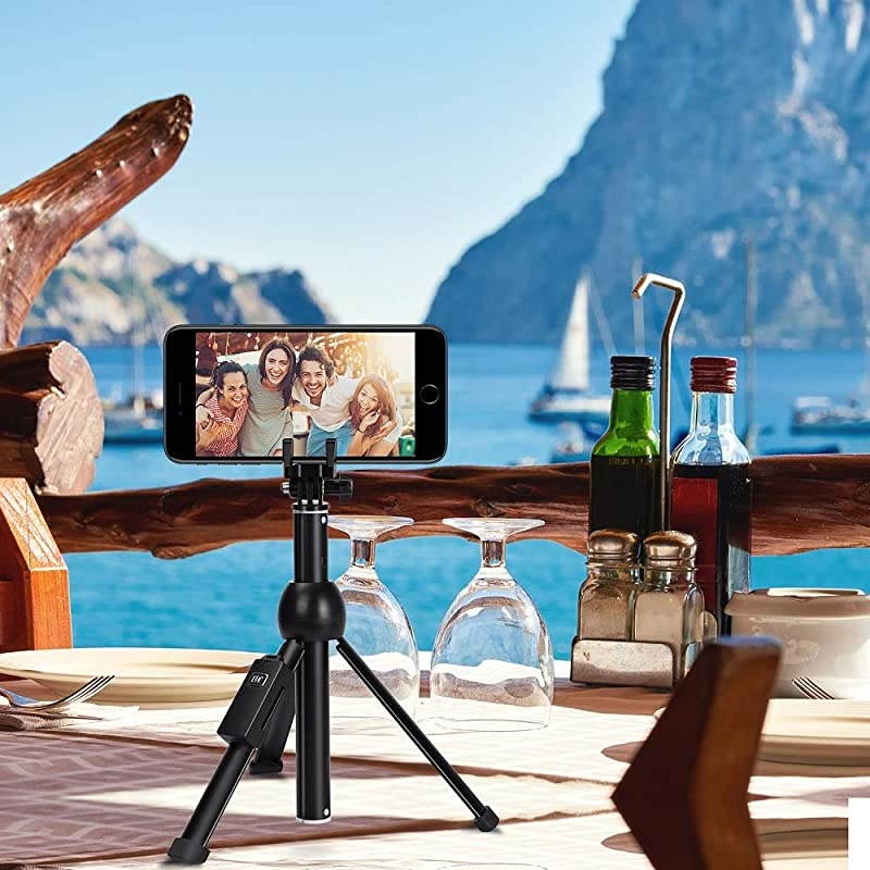 Stick, Professional 45-Inch Stick Tripod, Extendable Stick with Wireless Remote and Tripod Stand for iPhone 6 7 8 X Plus/Samsung Galaxy Note 9/S9 Plus and More