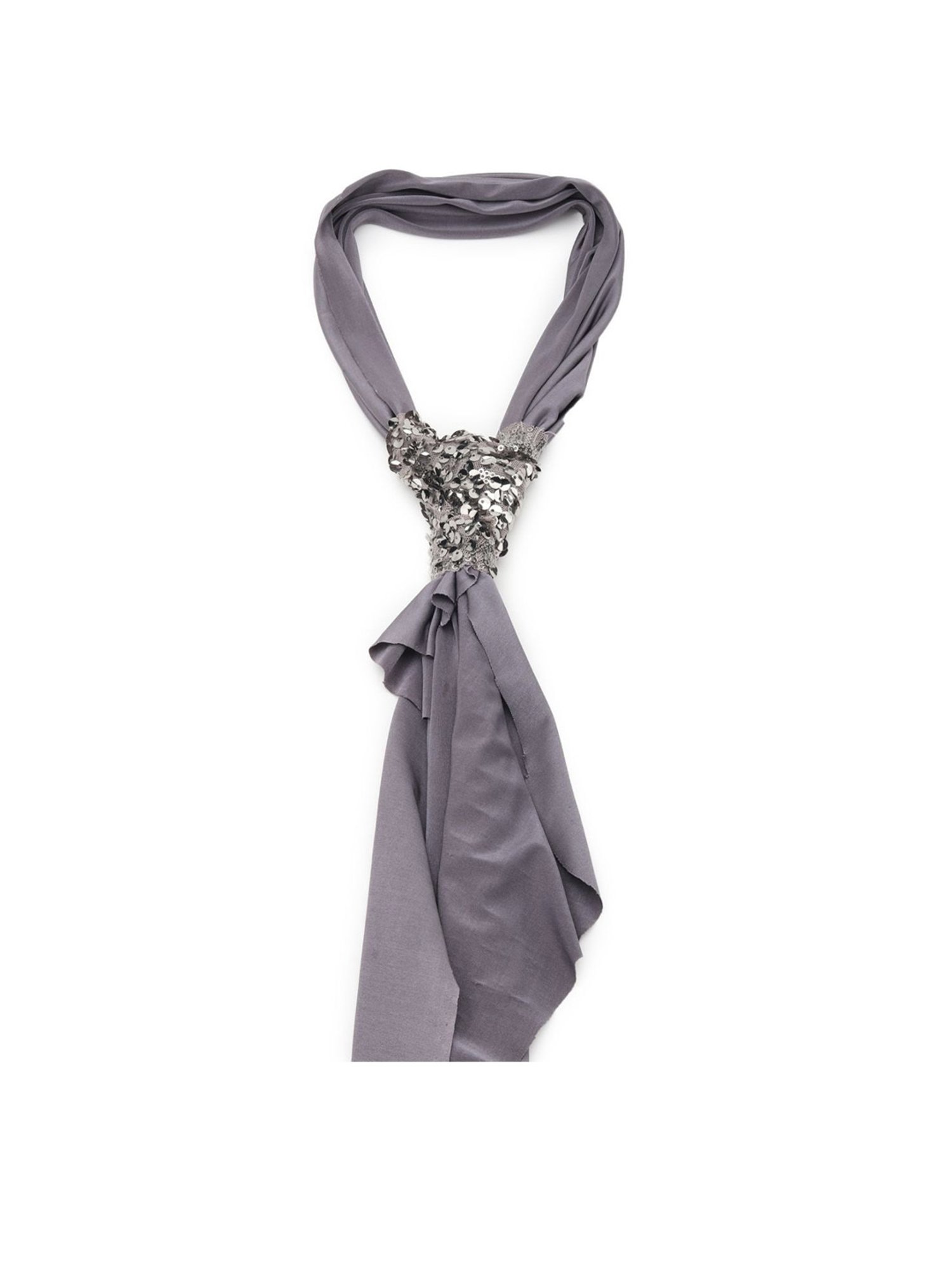 Odette Grey Fabric Embellished Collar