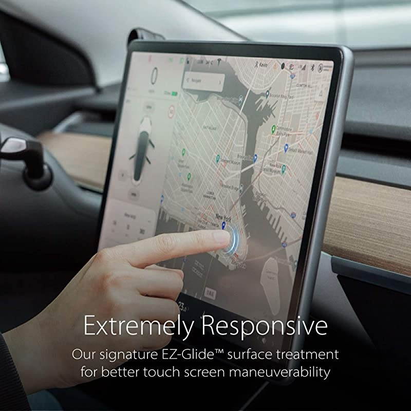 iVisor AG Matte Screen Protector for Tesla Model 3 Model Y 15quot Central Touchscreen Antiglare Easy Installation Bubblefree Washable amp Reappliable Fingerprint amp Scratch Resistant