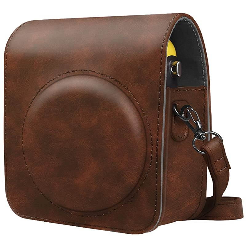 Protective Case for Fujifilm Instax Mini 70 Premium Vegan Leather Bag Cover for Fujifilm Instax Mini 70 Instant Film Camera with Removable Adjustable Strap Vintage Brown