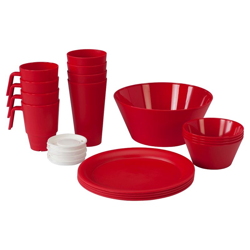 16pc Porcelain Marshall Dinnerware Set White - Elama