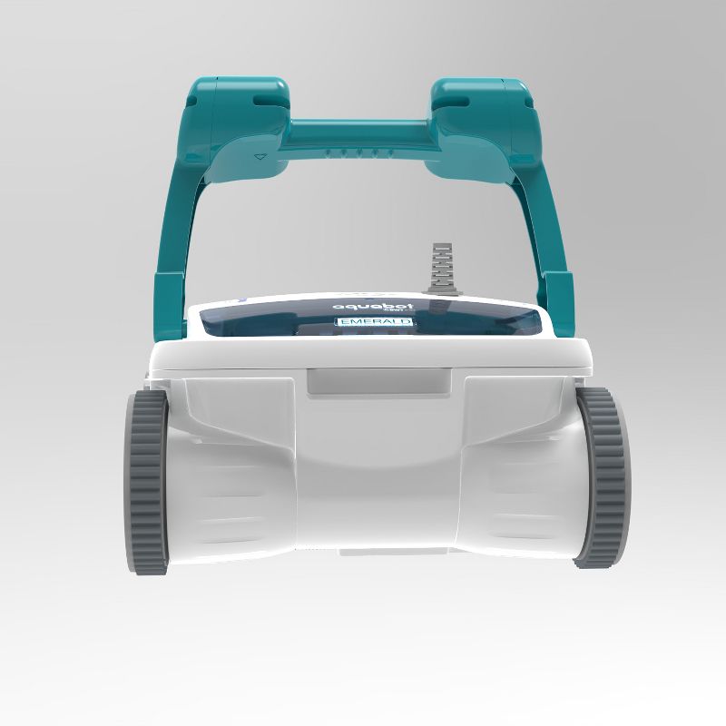 Aquabot Emerald 200 APP Automatic Dual PVC Brush Robot Universal In Ground Pool Cleaner Machine w/ 4D Ultra Fine Microfiber Filtration & 52 Foot Cord