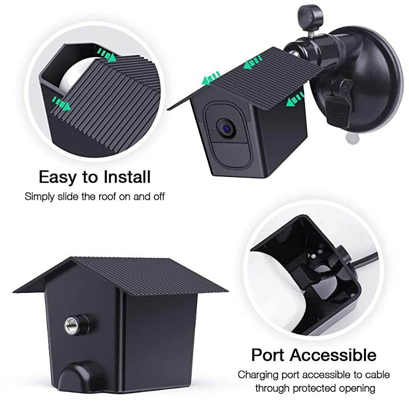 Protective Weatherproof Housing + Suction Cup Mount for Arlo Pro Arlo Pro 2Compatible Mount for Tiles and GlassSturdyampStable 2 Pack