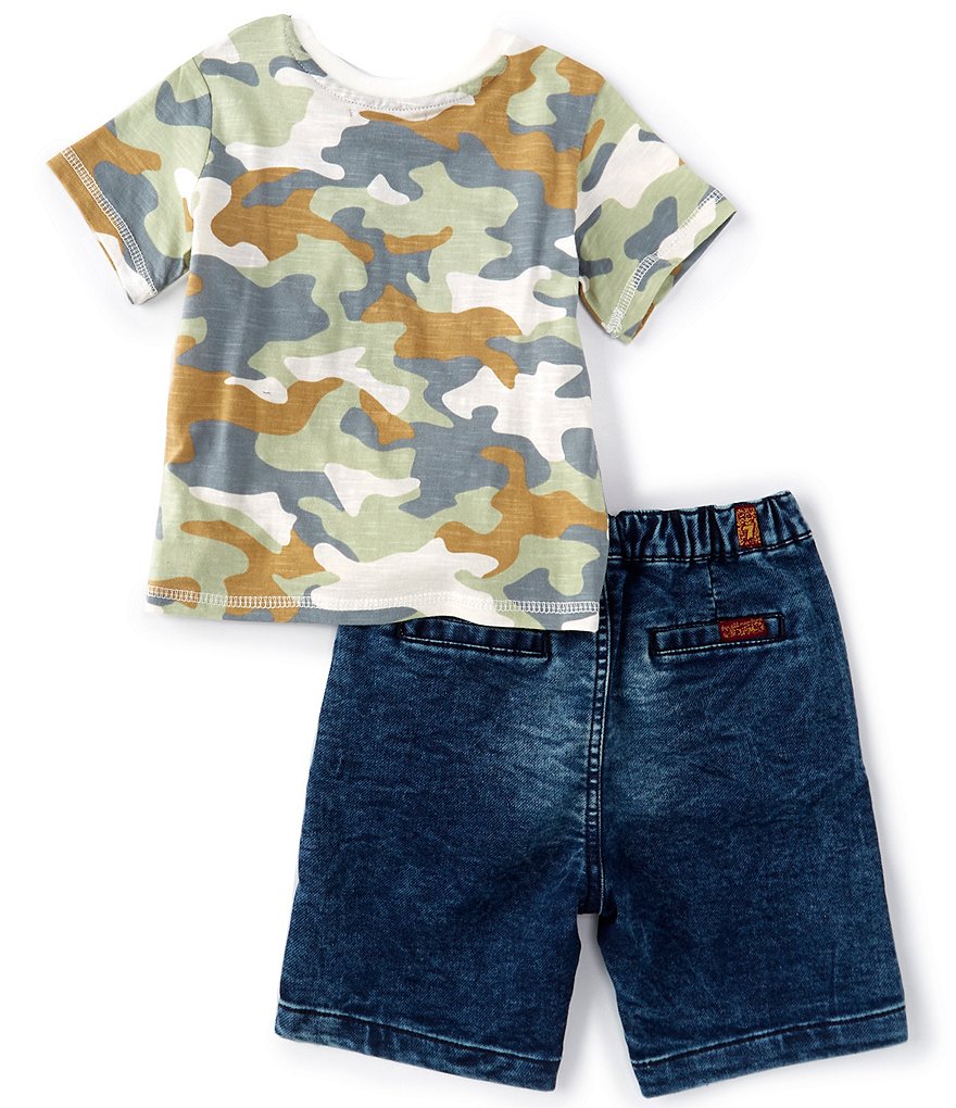Kinetic by Class Club Little Boys 2T-7 Short-Sleeve Play Hard Performance Tee and Shorts Set