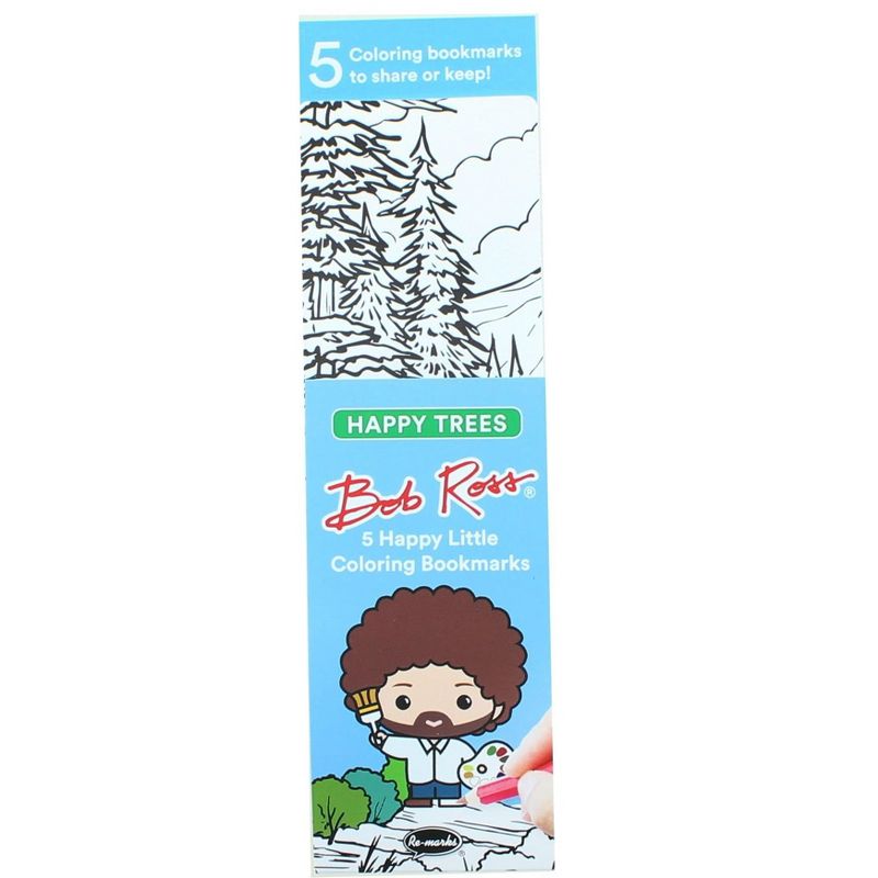 Re-marks, Inc. Bob Ross Happy Trees DIY Coloring Bookmarks | Set of 5