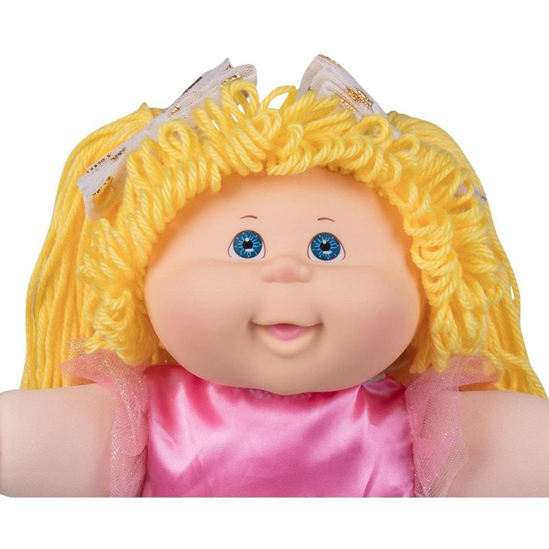 Jazwares Cabbage Patch Kids Vintage Retro Style Yarn Hair Doll - Original Blonde Hair/Blue Eyes 16"