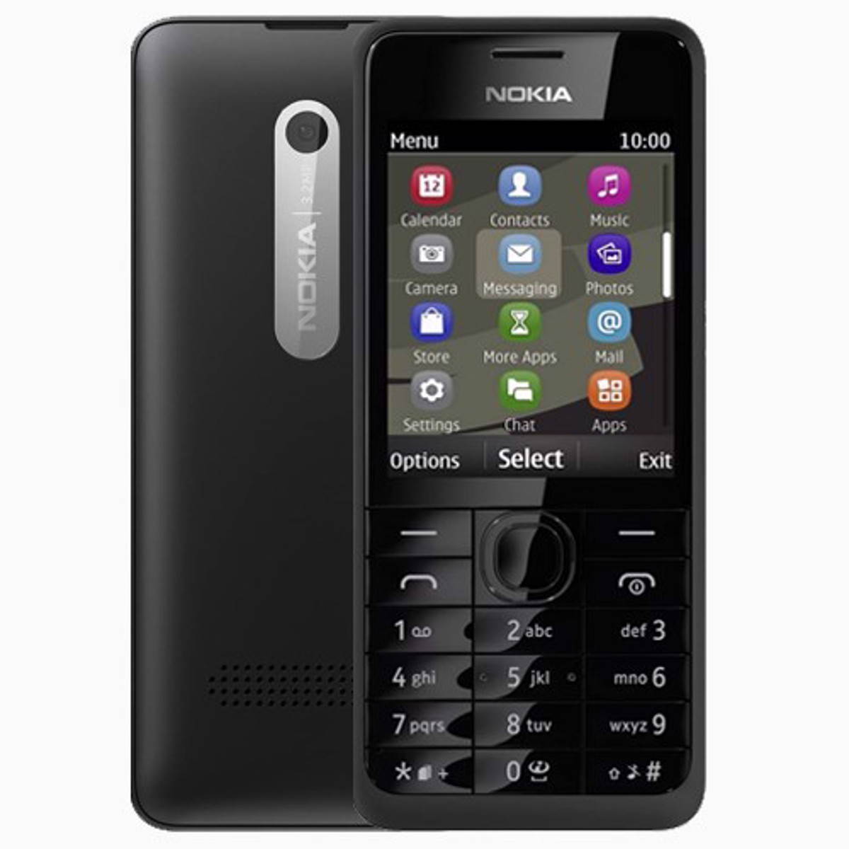 Nokia Asha 301 Dual-SIM 256MB ROM + 64MB RAM (GSM Only | No CDMA) Factory Unlocked 3G Cell-Phone (Red) - International Version