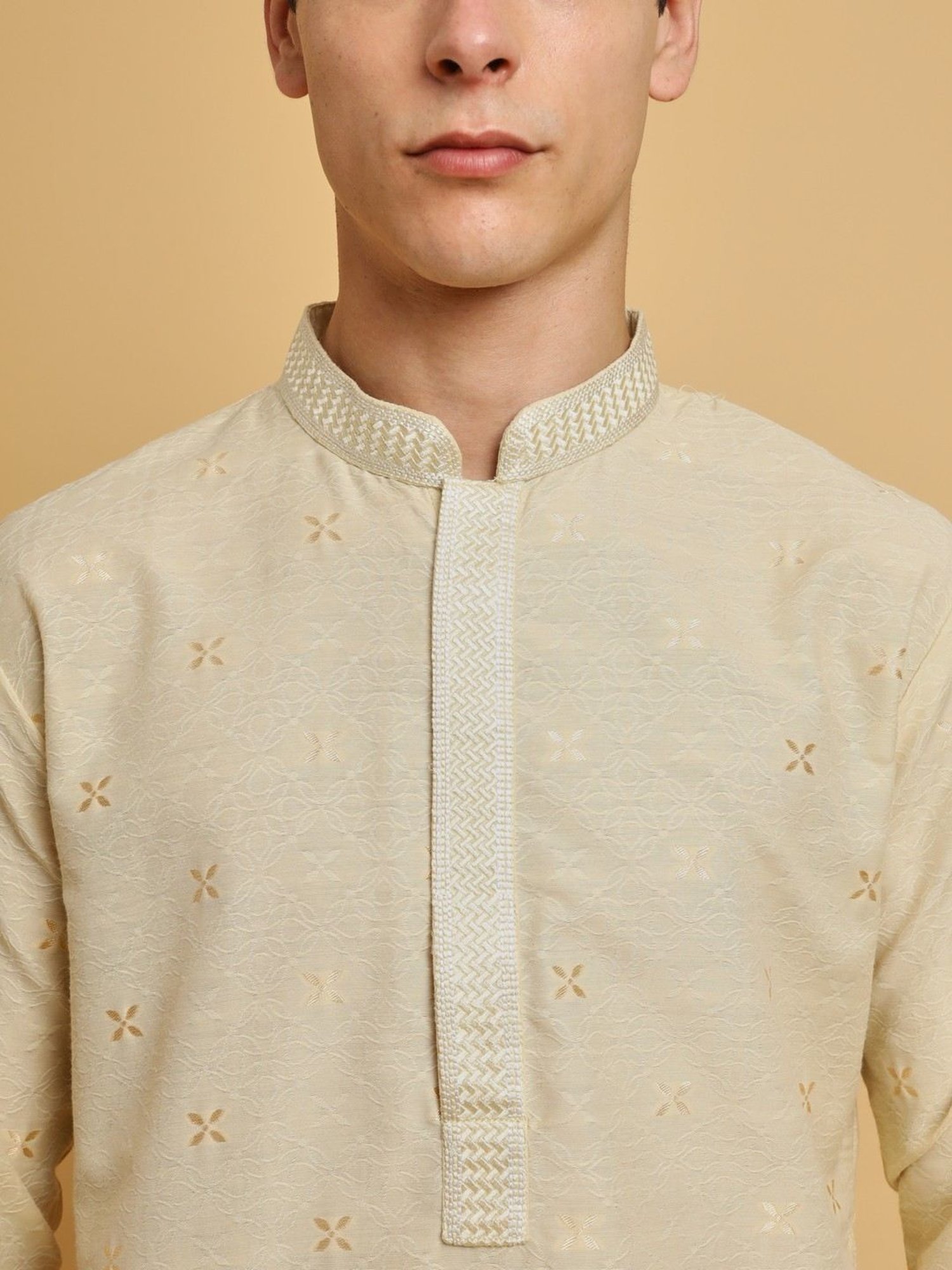 SWAGG INDIA White Cotton Regular Fit Kurta