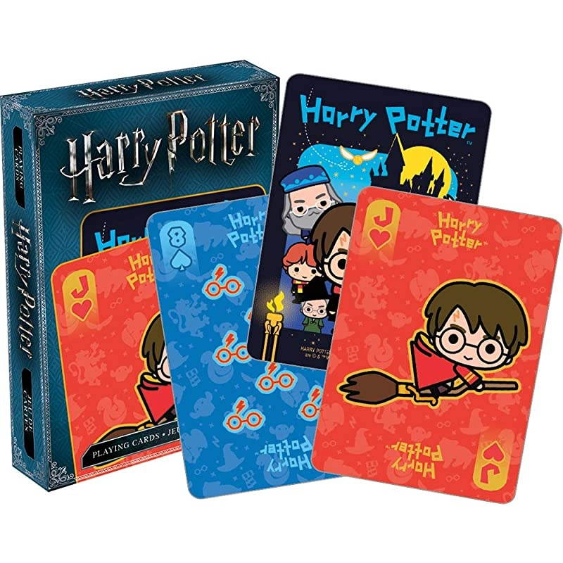 Harry Potter Playing Cards Chibi Themed Deck of Cards for Your Favorite Card Games Officially Licensed Harry Potter Merchandise Collectibles Poker Size with Linen Finish