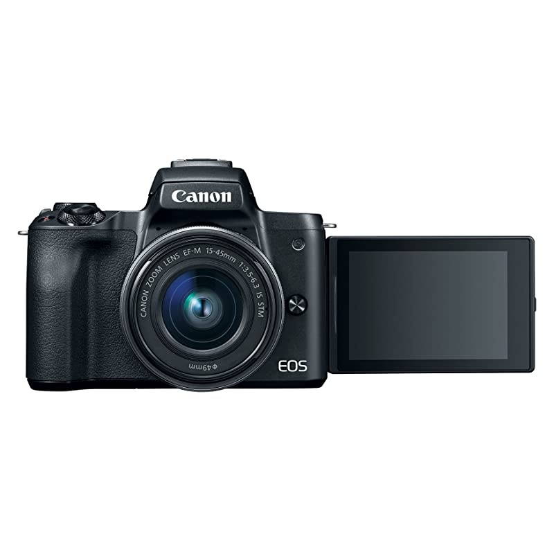 EOS M50 Mirrorless Vlogging Camera Kit with EF-M 15-45mm Lens, Black