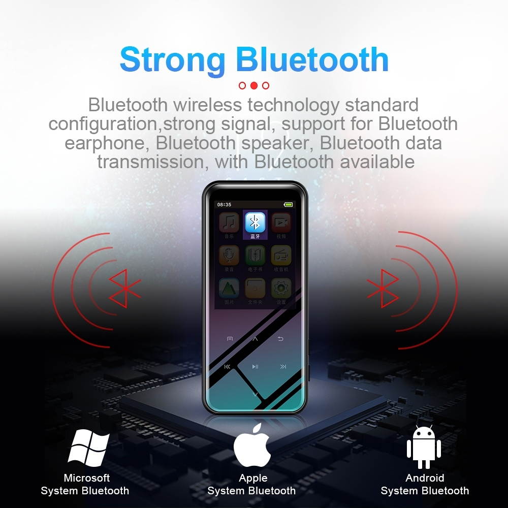 4GB M15 Multi-function Smart Voice Recorder MP3 Hifi Sound Music Player Walkman, Bluetooth Version