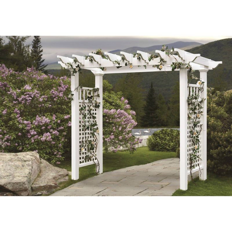 Fairfield Grande 52.25" Vinyl Arbor - White - Vita
