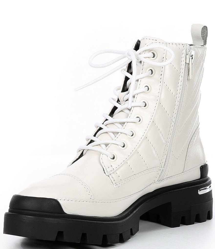 bionica Denali 2 Collection Derinda Waterproof Leather Block Heel Lug Sole Combat Booties