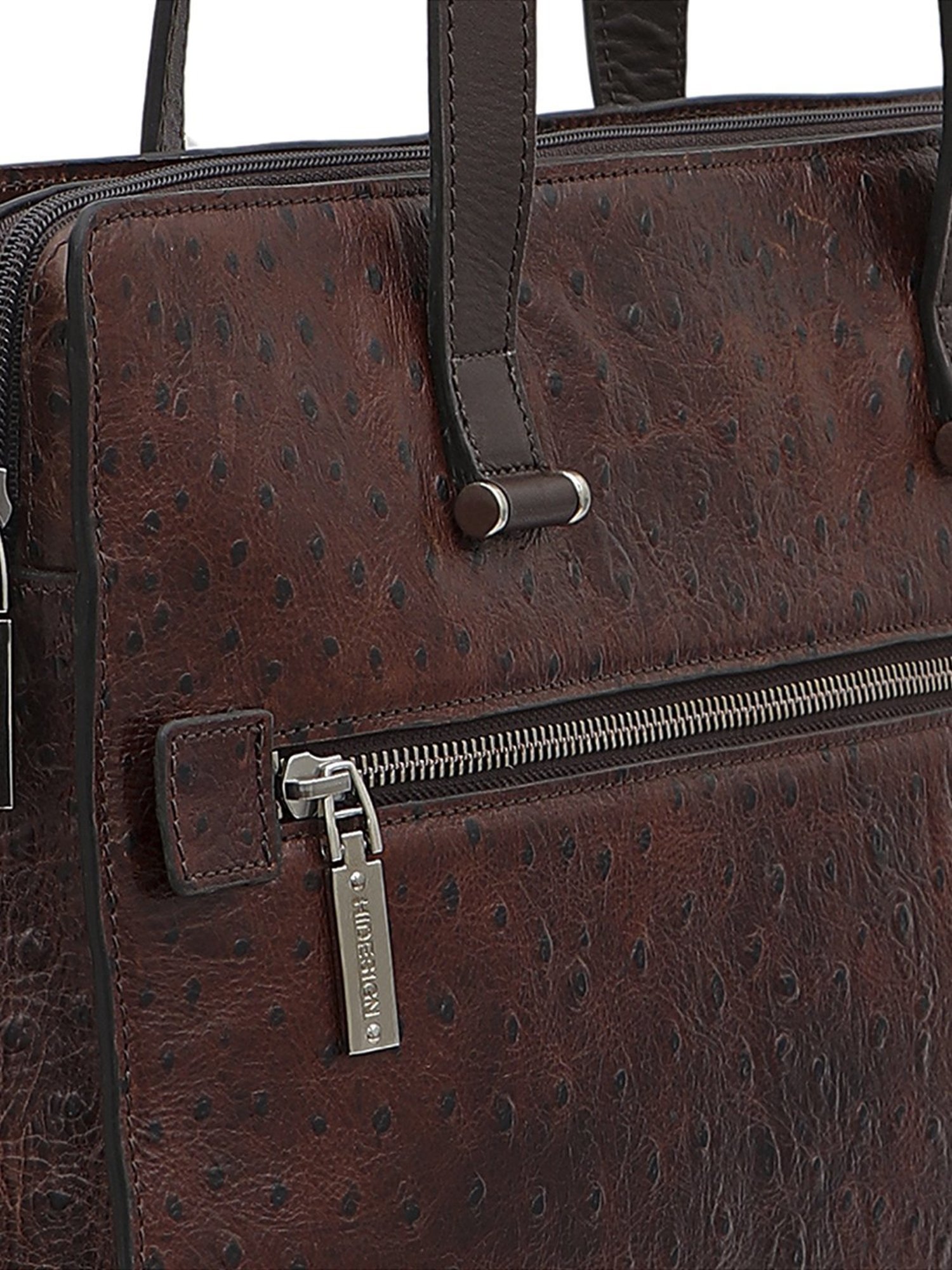 Hidesign Gatwick-04 Brown Textured Laptop Bag