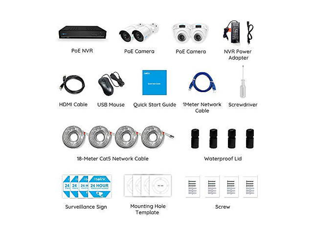 Reolink 4MP 2 x Bullet & 2 x Dome Wired Outdoor 1440P PoE IP Cameras, 5MP/4MP Supported 8 Channel NVR Security System w/ 2TB HDD for 7/24 Recording RLK8-410B2D2