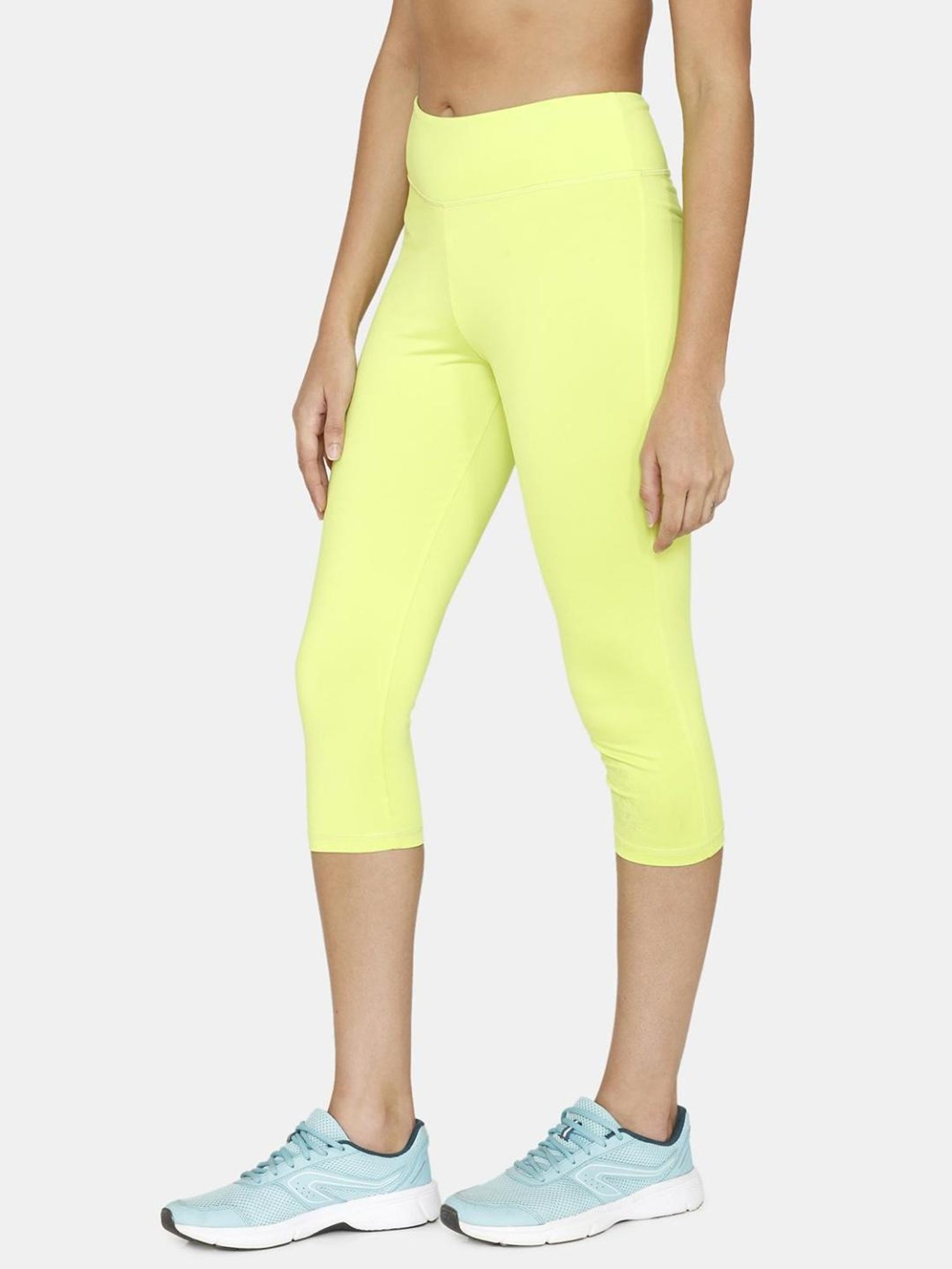 Zelocity by Zivame Lime Green Regular Fit Capri