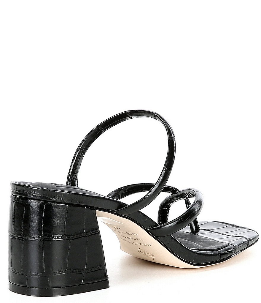 Antonio Melani Rexxza Croco Printed Leather Dress Mules