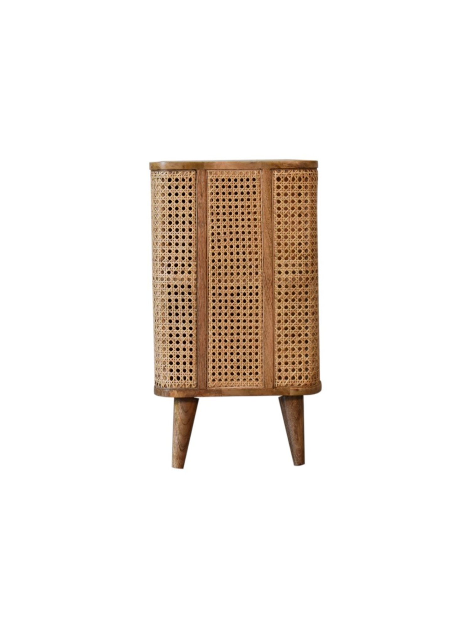 Artisan Furniture Larissa Open Double Brown Wood Cabinet