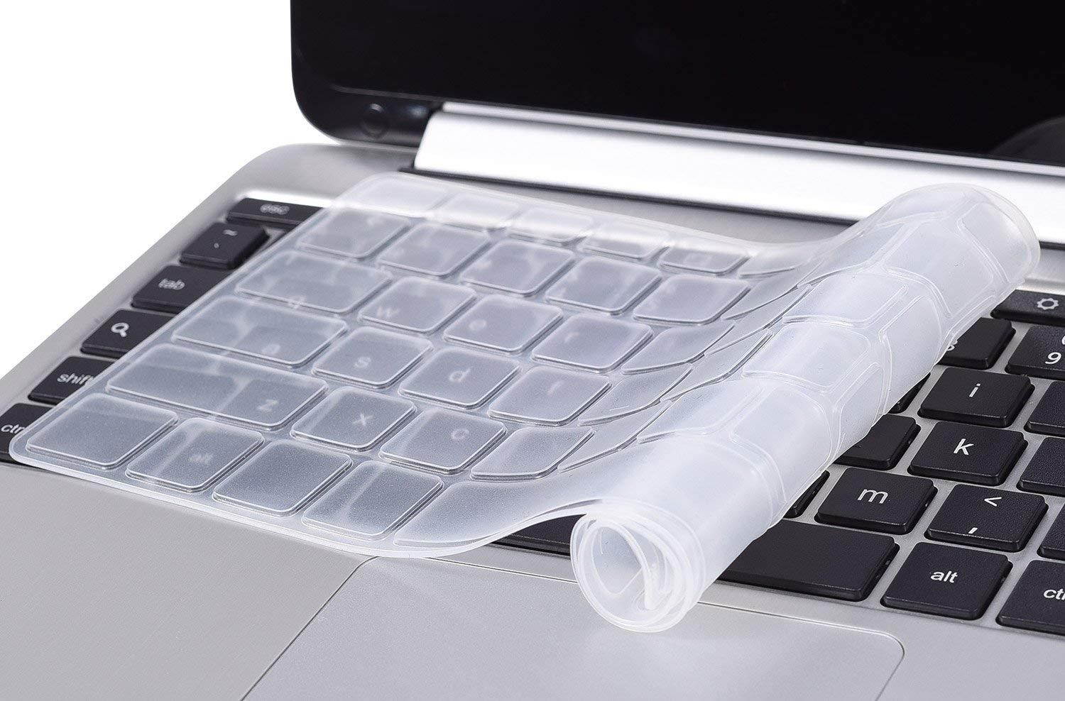 CaseBuy Ultrathin Silicone Keyboard Protector Cover Skin for 11.6" Dell Inspiron 11-3162 11-3168 11-3169 11-3179 11-3180 11-3185 i3162 i3168 i3169 i3179 i3180 i3185 Laptop US Layout (Clear)