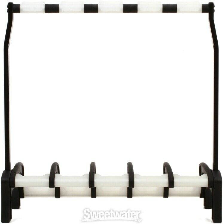 K&M 17525 Guardian 5 Electric Guitar Stand - Black with Translucent Supports