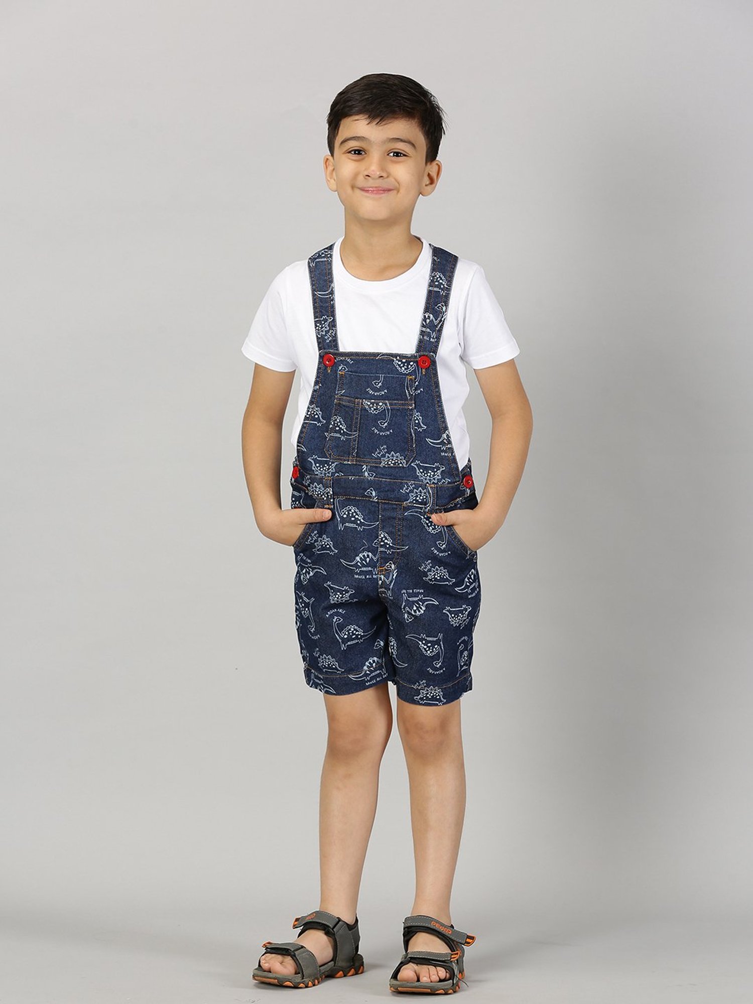 Juniors by Lifestyle Kids Mid Blue Cotton Casual Coordinate Set