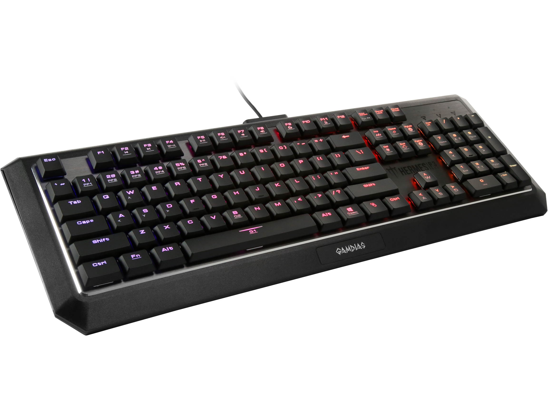 Gamdias Ares P1 Membrane Gaming Keyboard, Multi Color Lighting