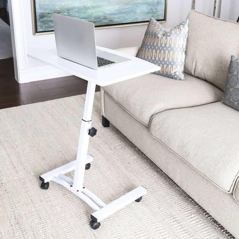 Airlift Mobile Laptop Computer Desk Cart White - Seville Classics