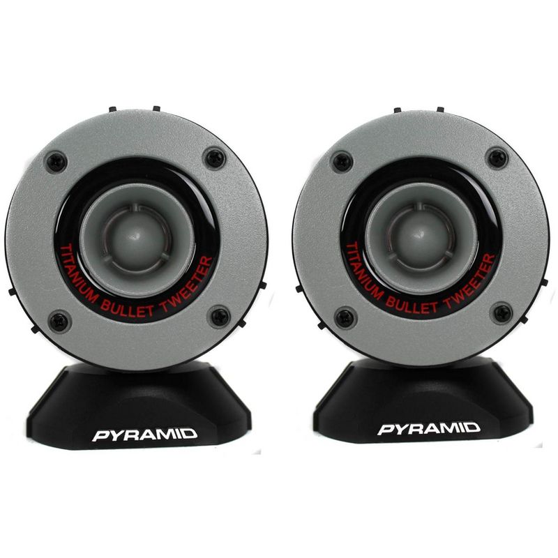 Pyramid 3.75" 300W Super Car Audio Horn Bullet Aluminum Tweeters (4 Pair)