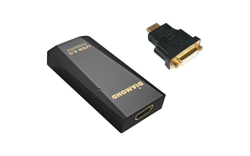 Diamond Multimedia USB 3.0 to DVI/HDMI Video Graphics Adapter up to 2560??1440 / 1920??1080 (BVU3500H) - Female USB