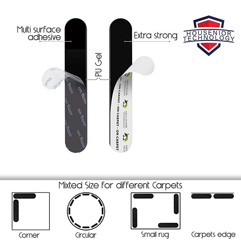 Anti Curling Rug Gripper for Carpet Will Hold Carpets in Place and Corners Flat Non Slip Sticky Renewable Grippers for Hardwood Floors and Tile Non Skid Grip Mat Protector