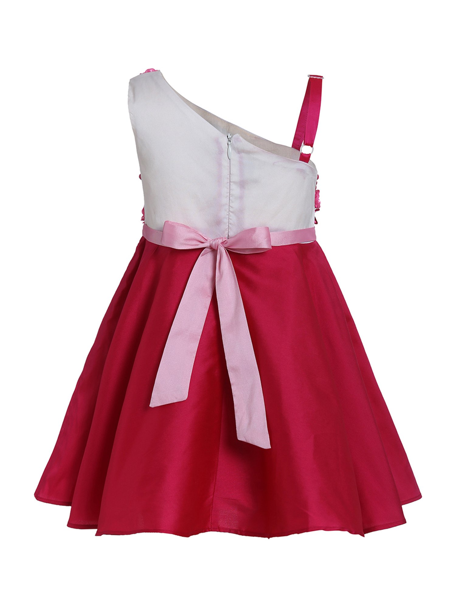 A Little Fable Kids Dark Pink Embellished Dress