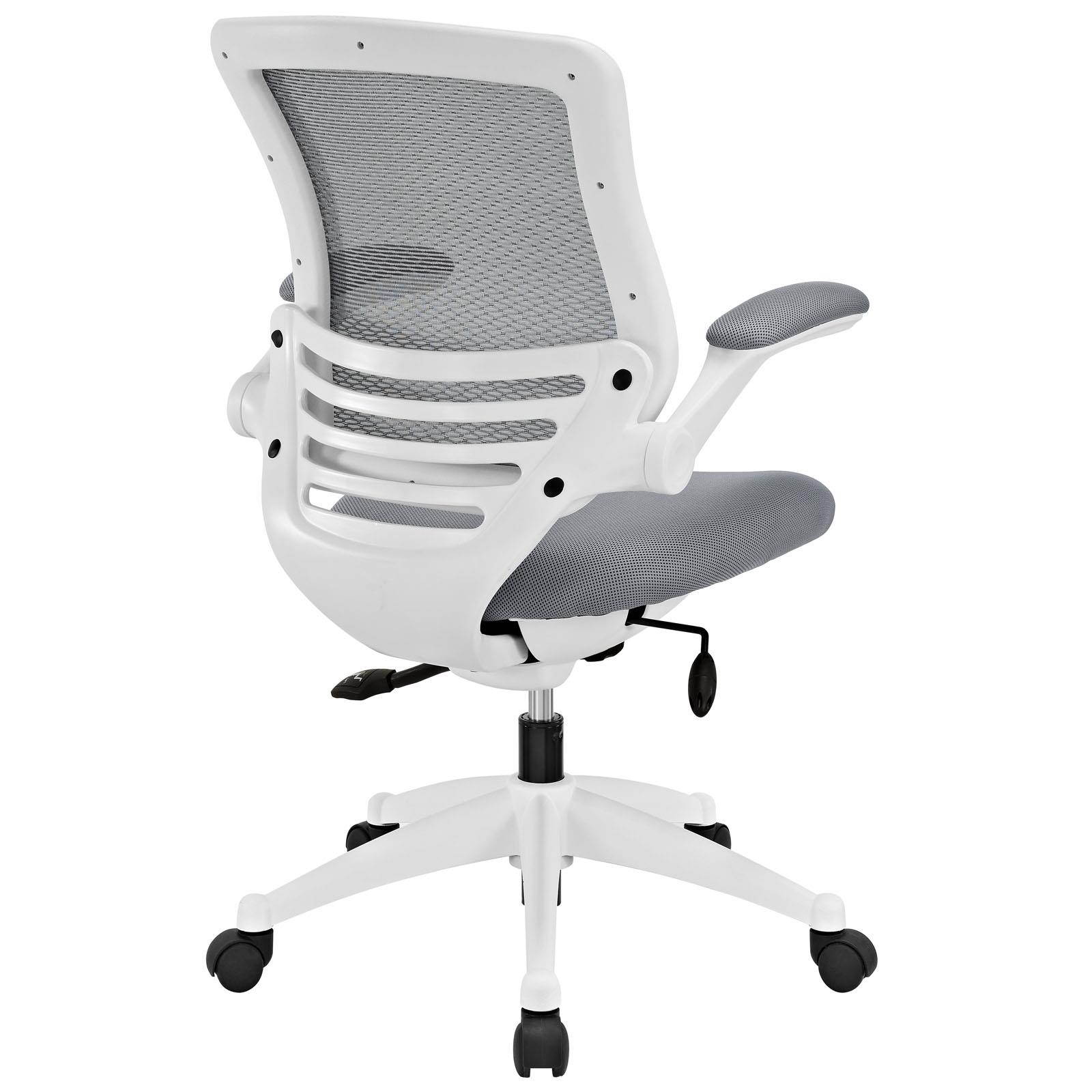 Edge White Base Office Chair in Gray
