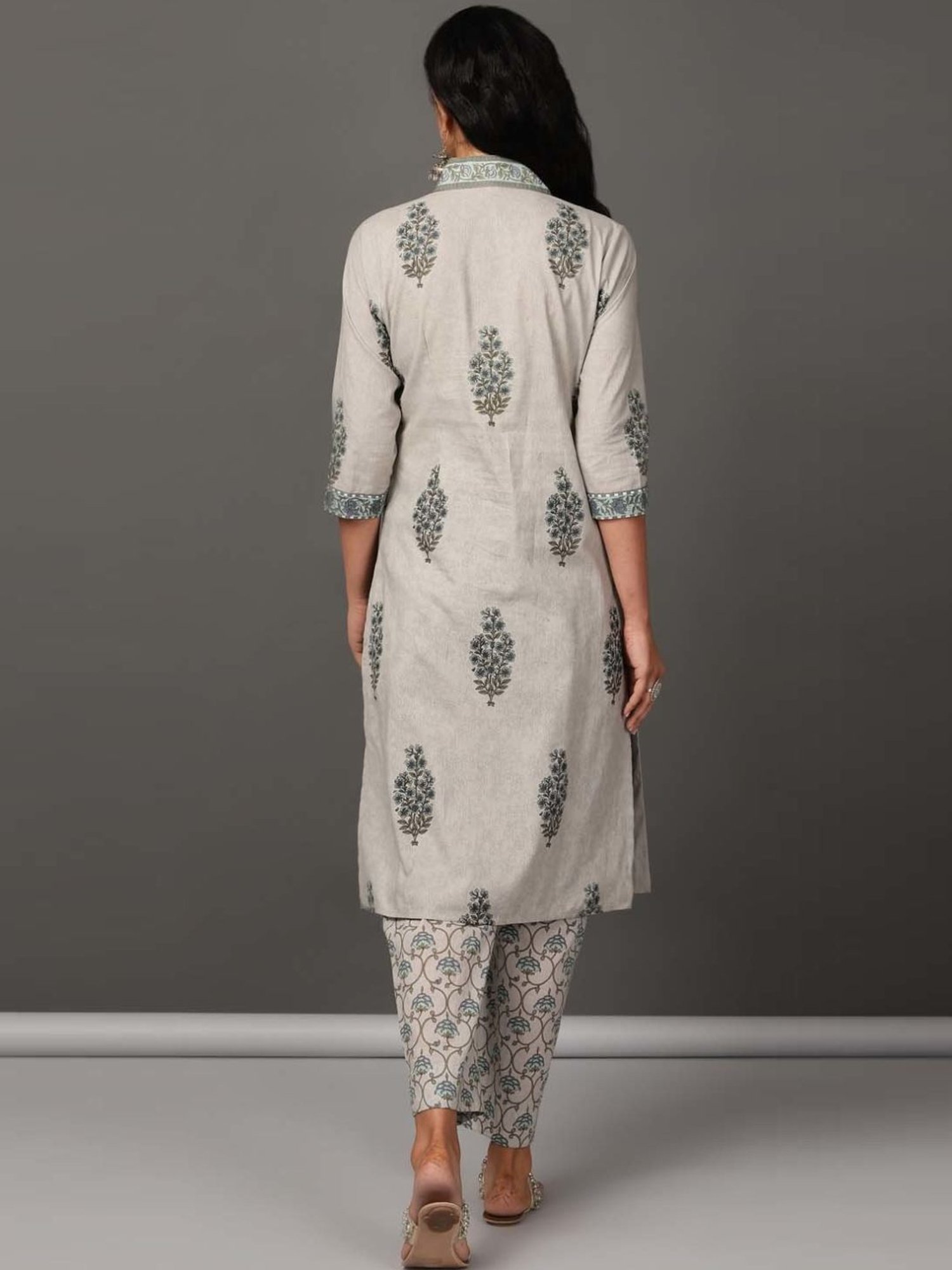 Nuhh Grey Kurta and Pant Set