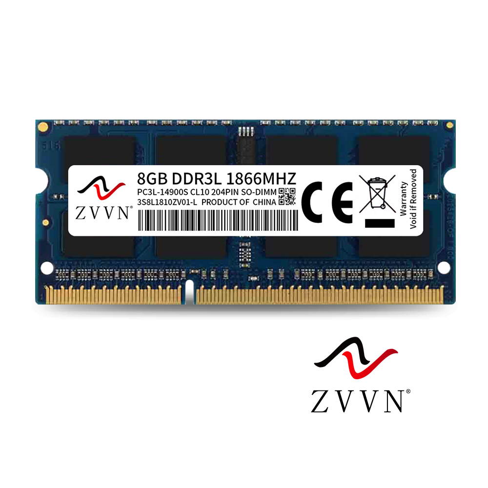 ZVVN 32GB Kit (4x 8GB) DDR3L 1866 (PC3L 14900) 204-Pin 1.35V SO-DIMM RAM Laptop Notebook Memory Blue Model 3S8L18C10ZV04-L