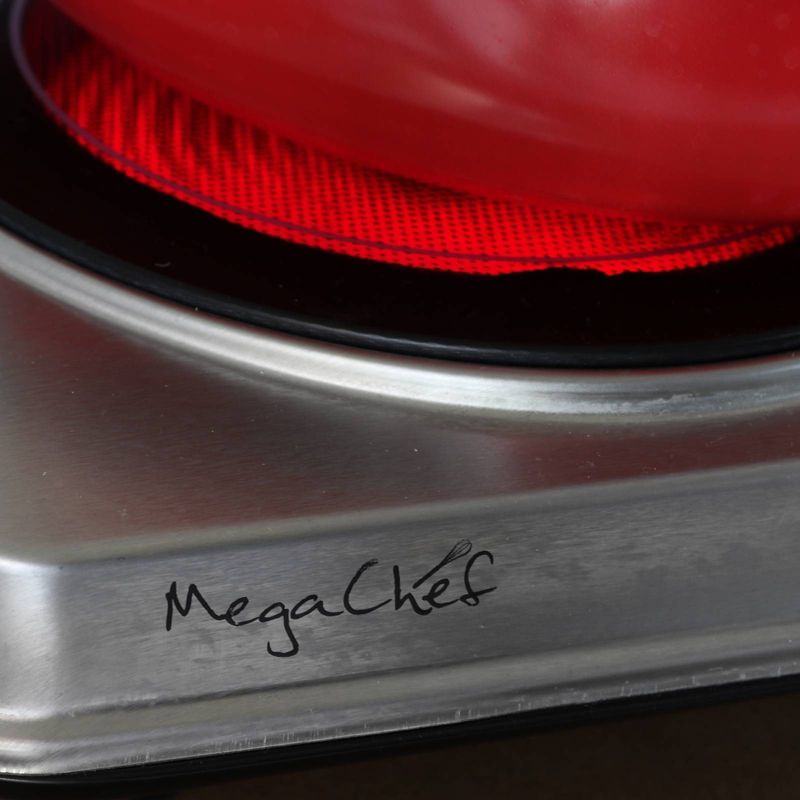 Megachef Portable Dual Vitro-Ceramic Infrared Cooktop - Silver
