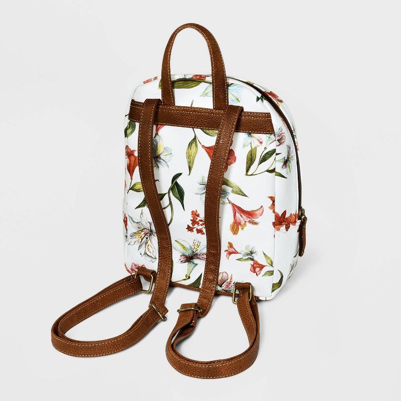 Concept Floral Print Backpack - White