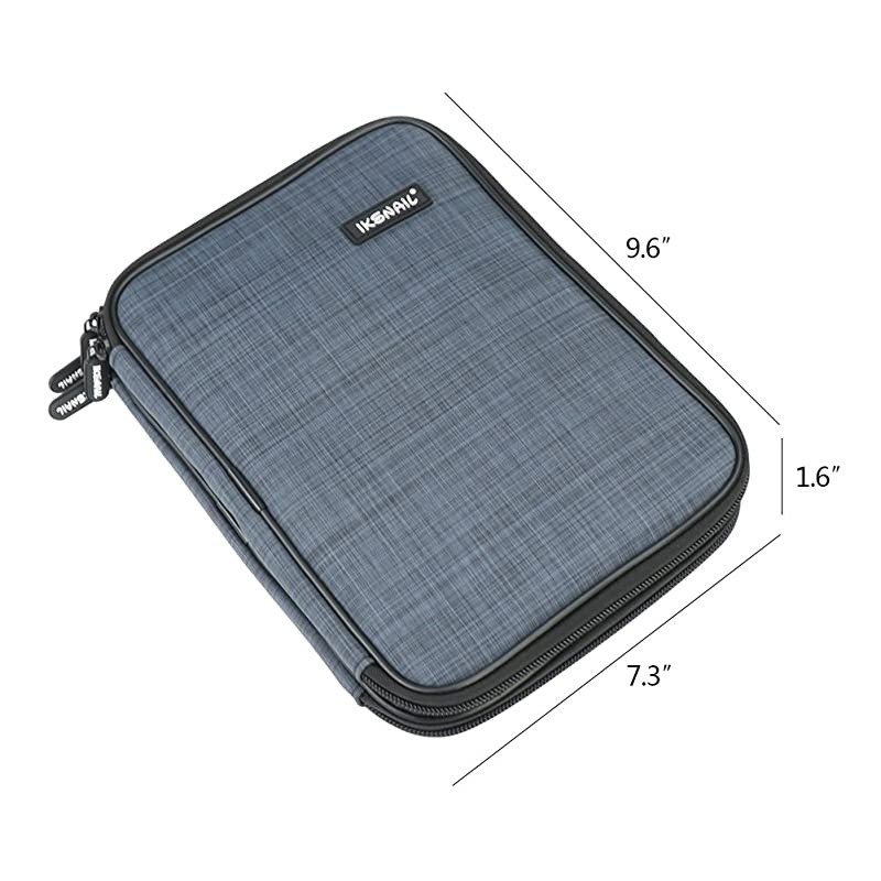 Electronic Organizer Double Layer Cable Organizer Bag Travel Gadget Storage Case for USB Cable Hard Drive Power Bank Digital Camera iPad MiniTablet or EBook up to 79 Gray