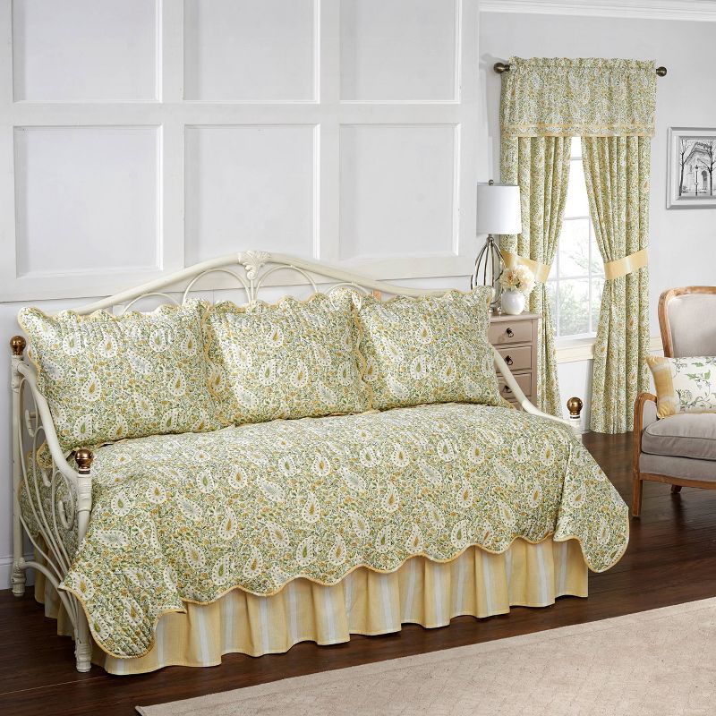 Paisley Verveine Quilt Set (Daybed) Green 5pc - Waverly