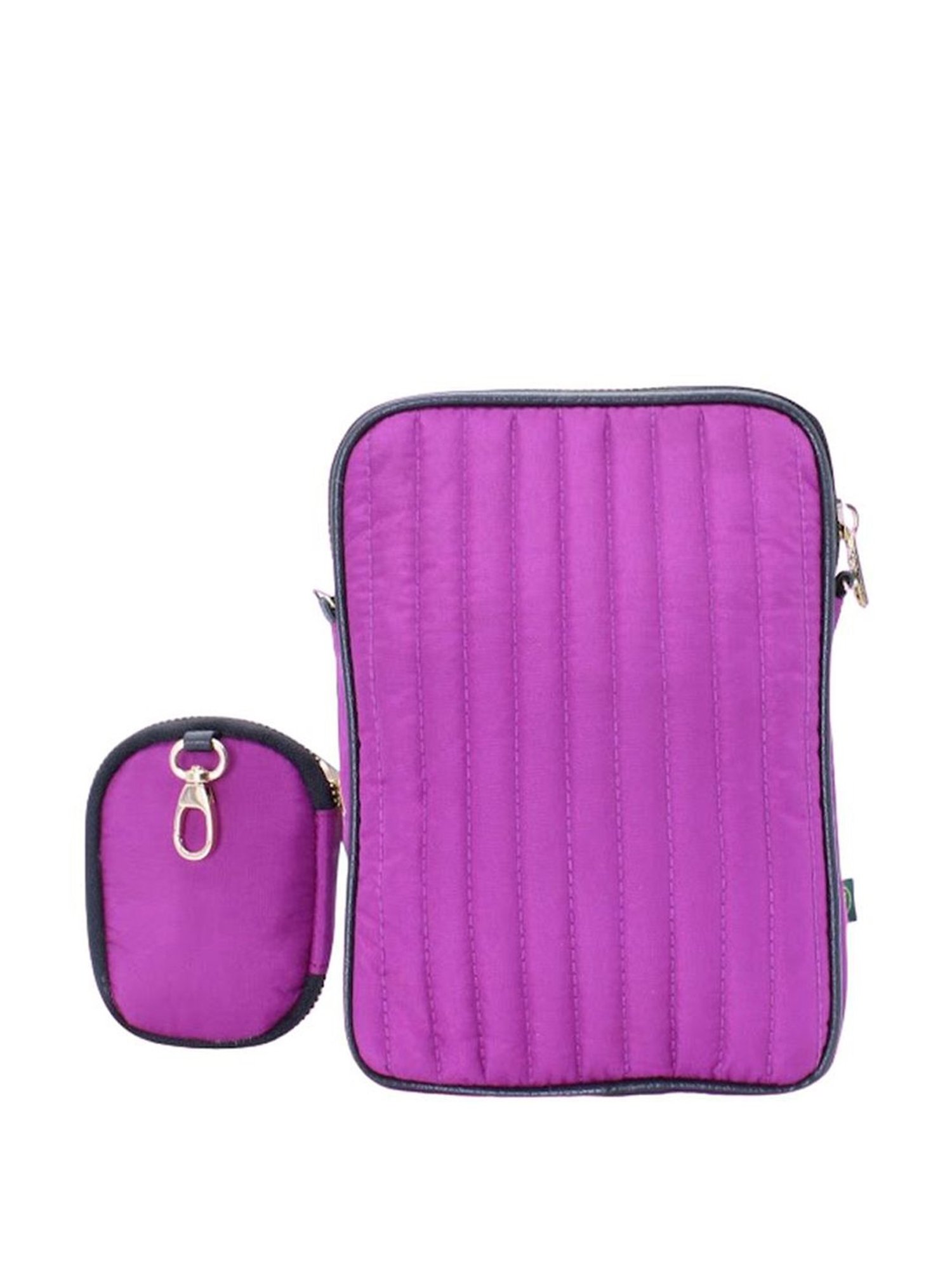 THE HOLISTIK Victory Purple Quilted Medium Cross Body Bag